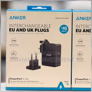 Anker Powerport 4 Lite, a 27w 4-Port Usb-a Wall Charger.