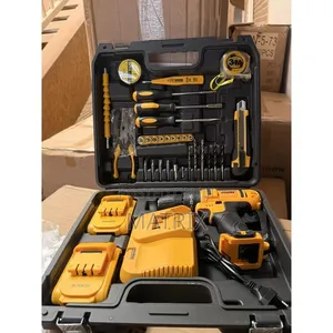 Cordless Power Tool Set With Two Rechargeable Batteries