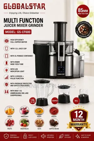 (4in1) Globalstar Multi Function Electric Juicer / Grinder Machine