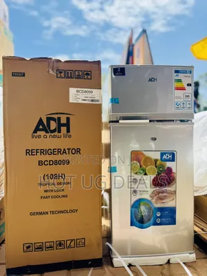 Adh 140 Liters Double Door Top Freezer Defrost Fridge – Inox