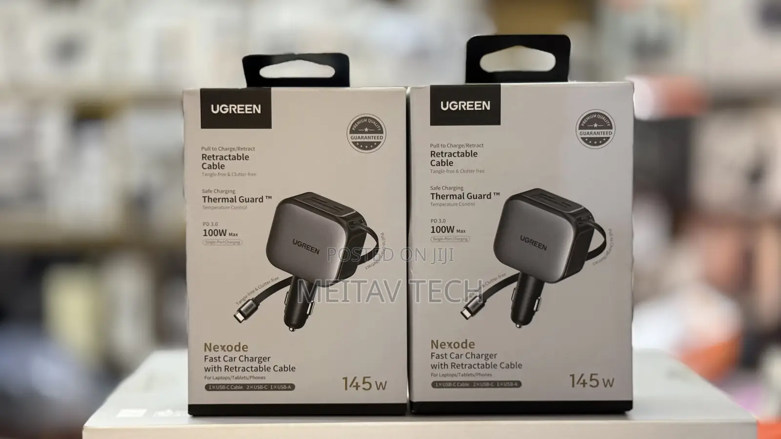 Ugreen 145w Retractable Car Charger