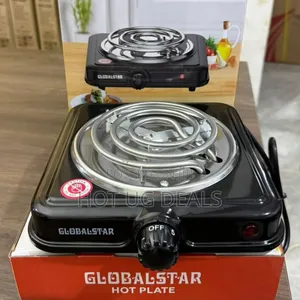 Globalstar Electric Stove Single Burner Coil Hotplate - Black/Silver