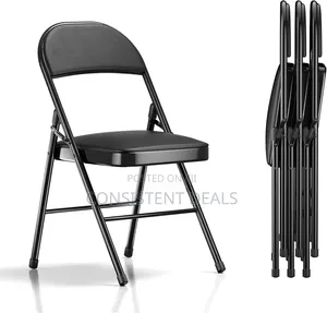 Portable Foldable Chair With Soft Pu Leather Seat