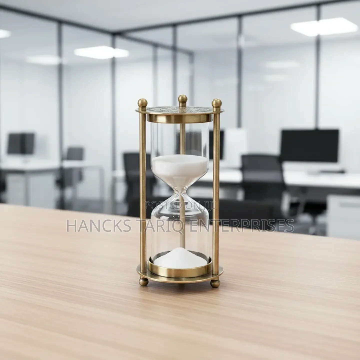 Vintage Brass Hourglass Timer