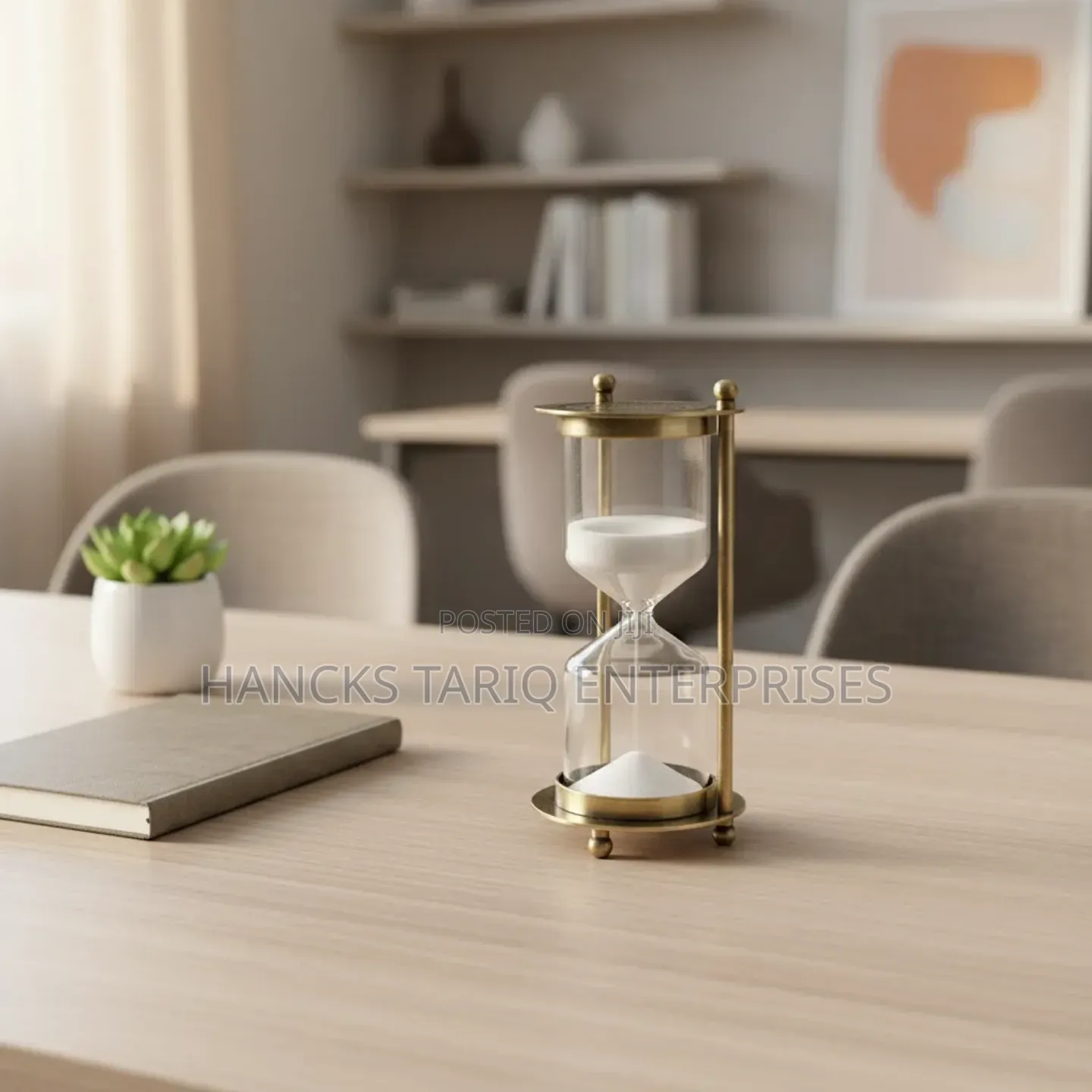 Vintage Brass Hourglass Timer