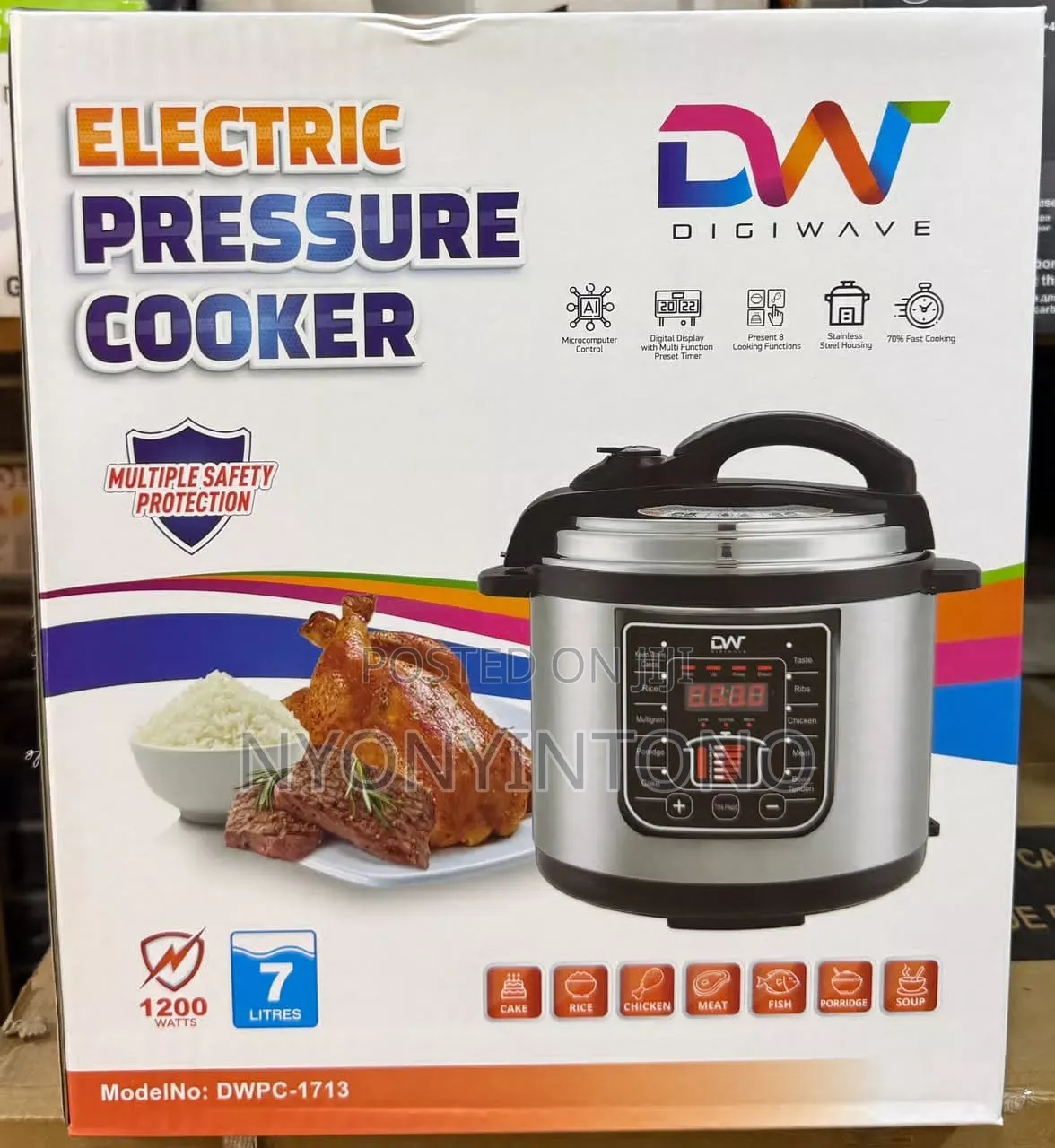 Digital Wave 7litres Digital Pressure Cooker
