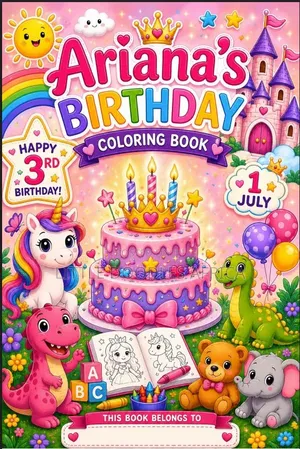Birthday Customised Coloring Book for Kids