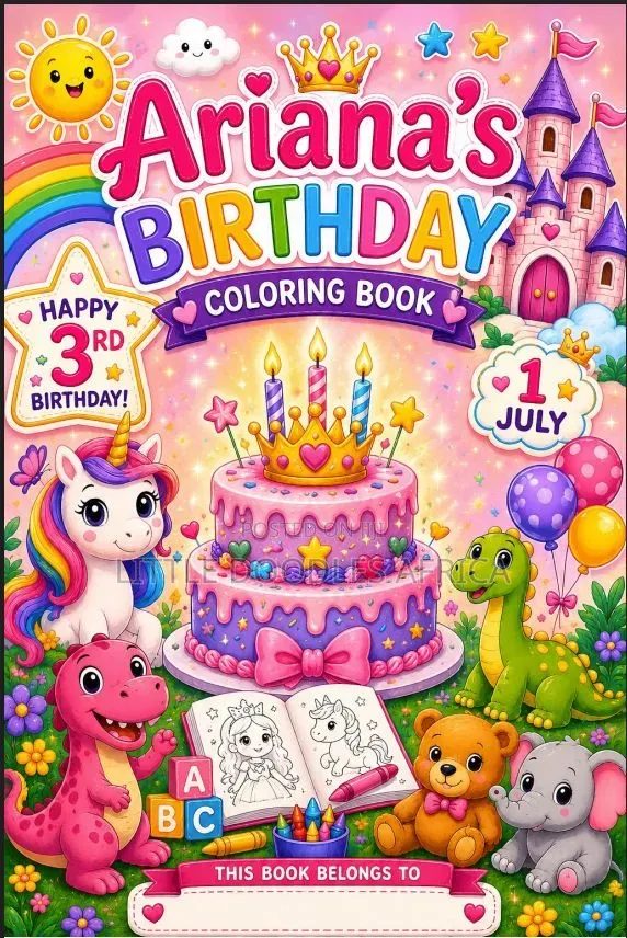 Birthday Customised Coloring Book for Kids