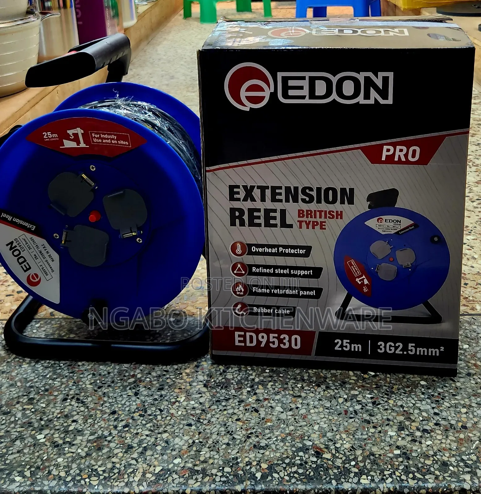 Heavy Duty 2.5mm Cable Reel/Extension Cable