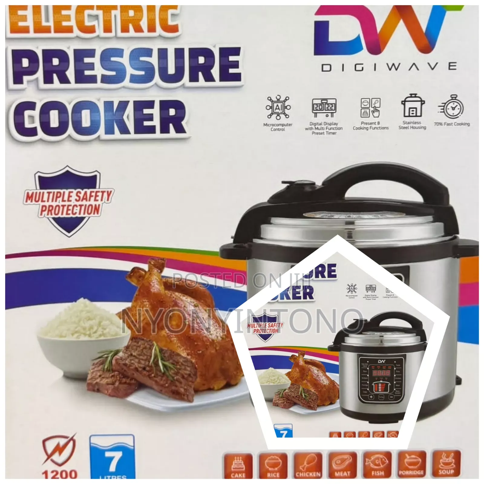 Digital Wave 7litres Digital Pressure Cooker