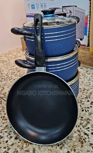 Blue Non-Stick Cookware Set