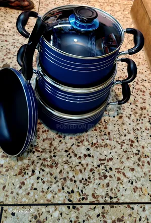 Blue Non-Stick Cookware Set