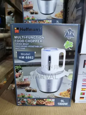 Hoffmans Hm-8862 Food Chopper, 3l Capacity With 1800w Powerful Motor
