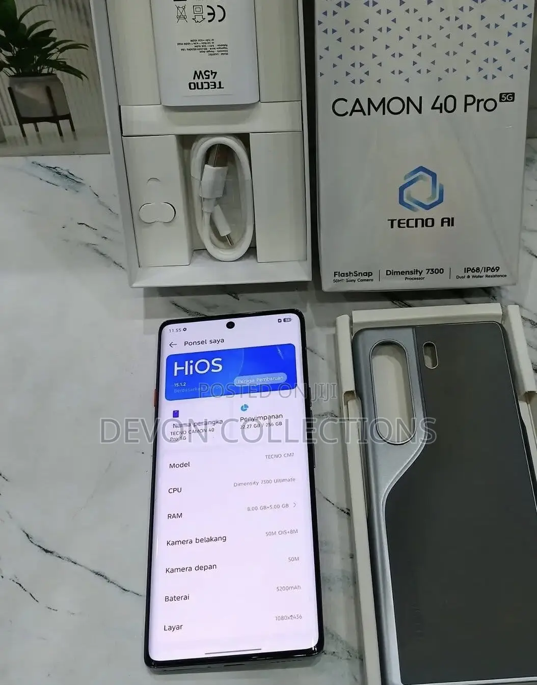New Tecno Camon 40 Pro 5G 256 GB Gray