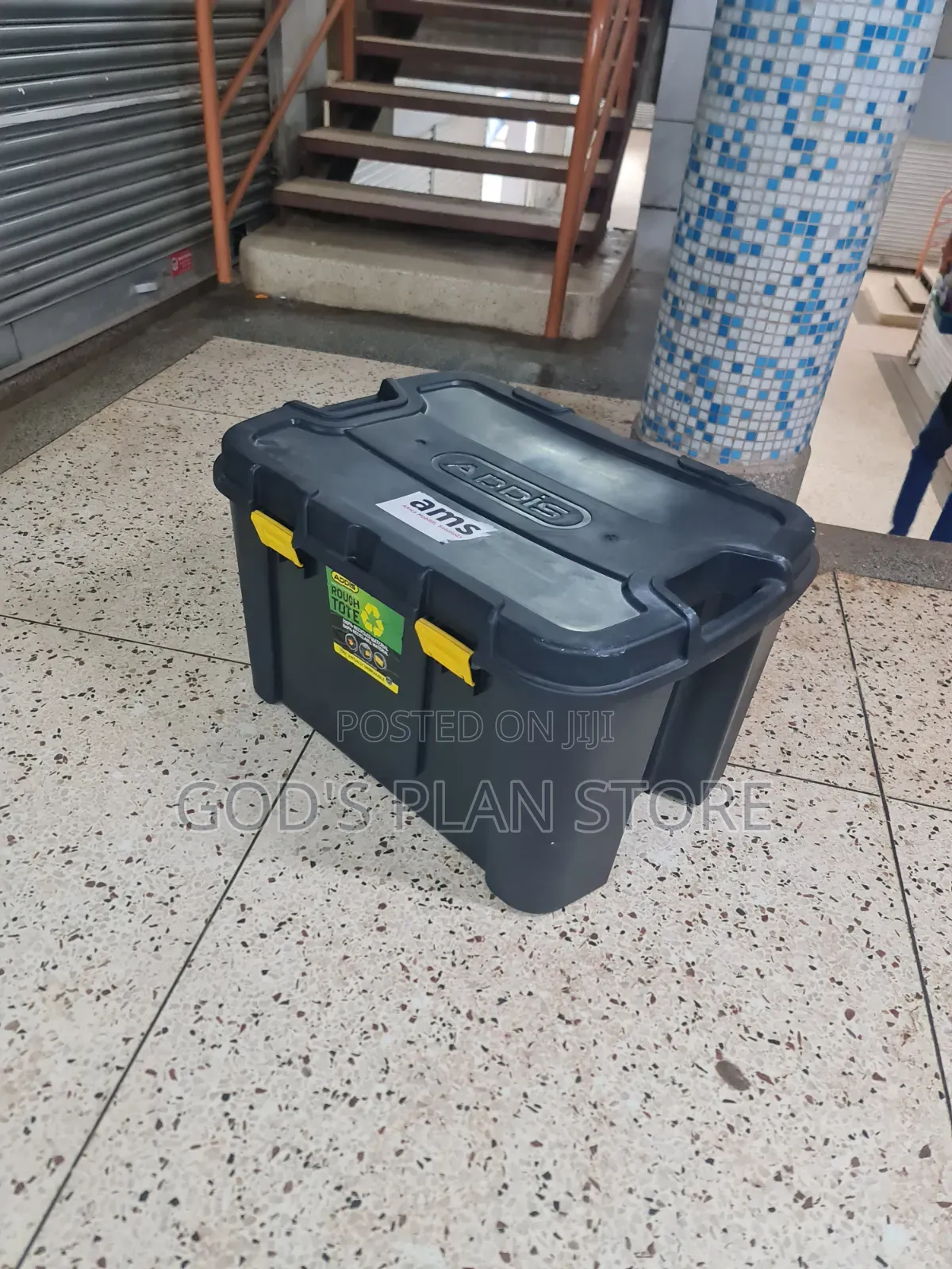 Elevated Black 150litres Plastic Storage Boxes Plastic Storage Boxes