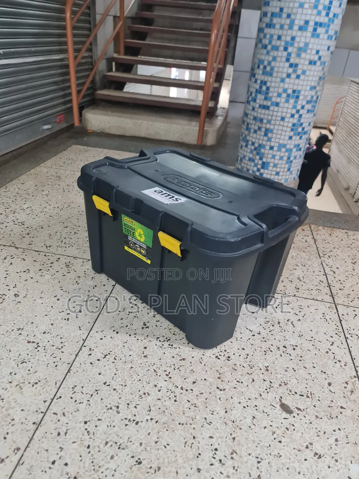 Elevated Black 150litres Plastic Storage Boxes Plastic Storage Boxes