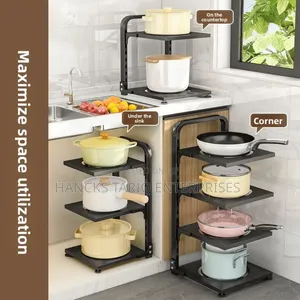 4-Tier Adjustable Kitchen Cookware Organizer