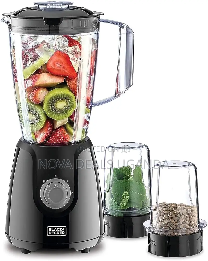 1.5l Black+Decker Electric Blender 400w With 300ml 2 Grinding Mills