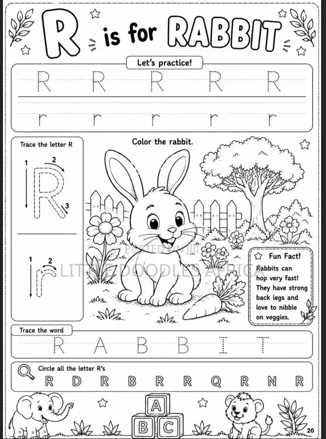 My First African Alphabets Coloring Book (36 Pages)