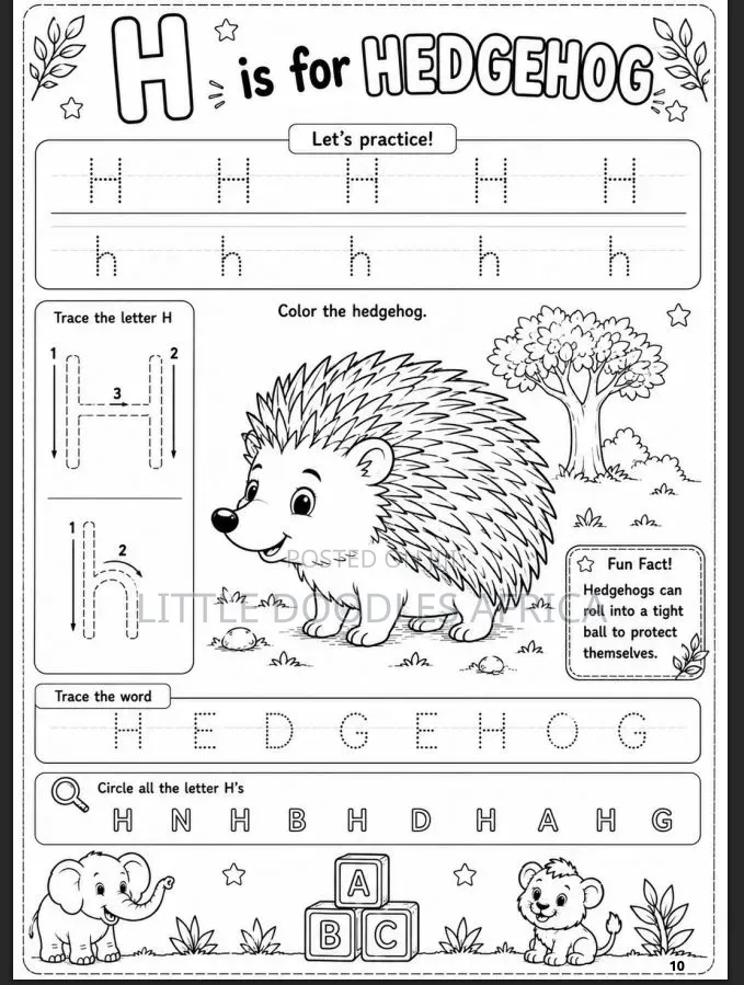 My First African Alphabets Coloring Book (36 Pages)