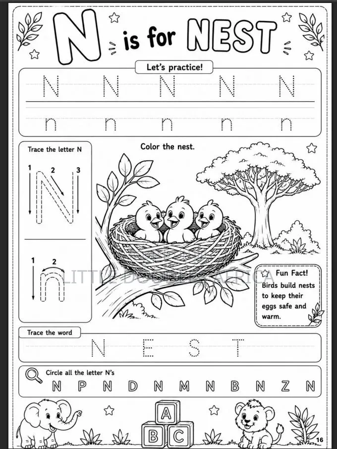 My First African Alphabets Coloring Book (36 Pages)