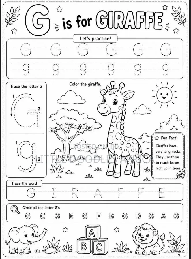 My First African Alphabets Coloring Book (36 Pages)