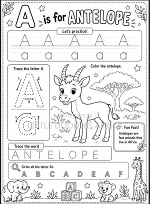 My First African Alphabets Coloring Book (36 Pages)
