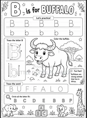 My First African Alphabets Coloring Book (36 Pages)