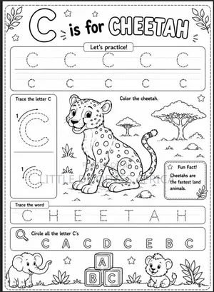 My First African Alphabets Coloring Book (36 Pages)