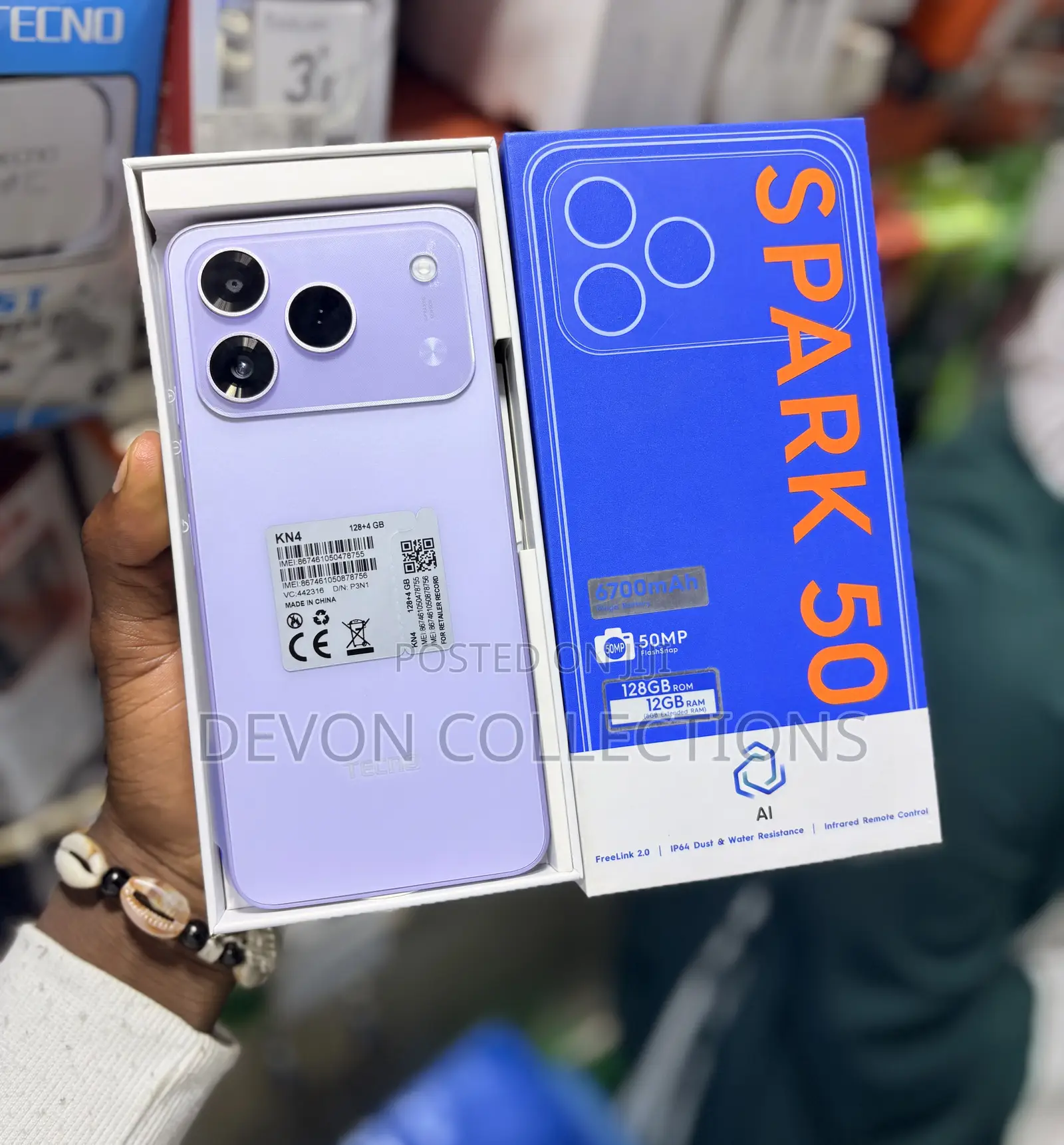 New Tecno Spark 50 128 GB Purple