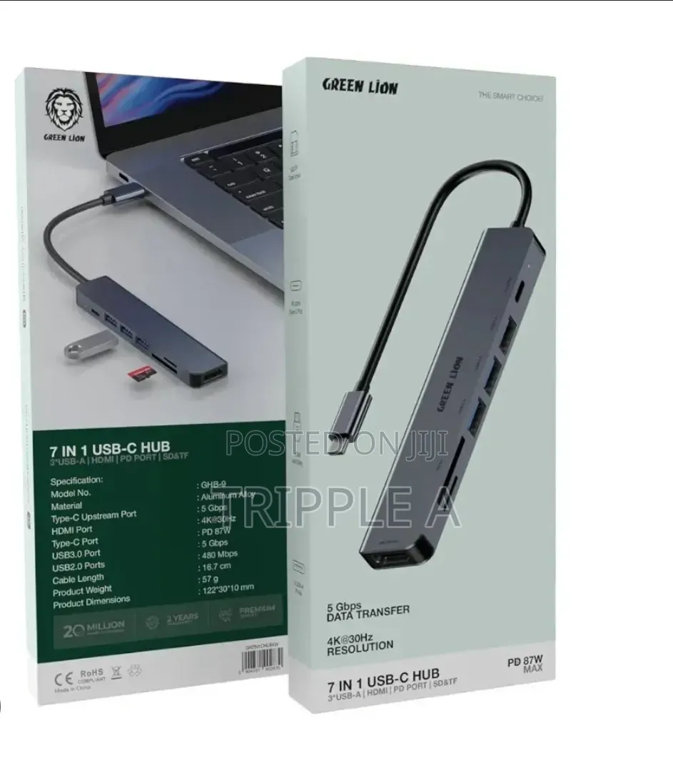Green Lion 7 in 1 Usb- C Hub
