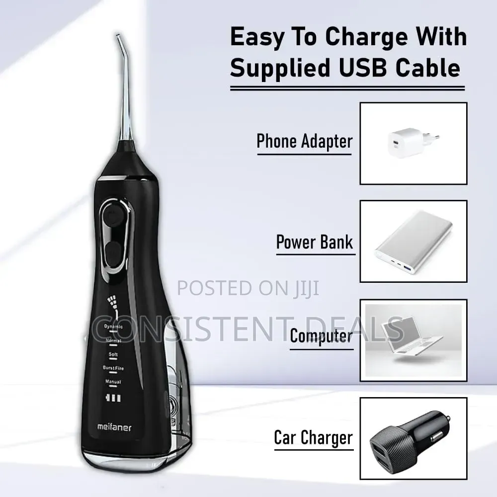 Portable Cordless Water Flosser for Teeth Cleaning