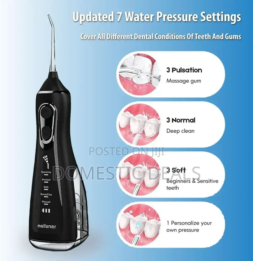 Portable Cordless Water Flosser for Teeth Cleaning
