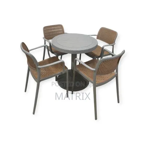Dining Plastic 4 Chairs and Table