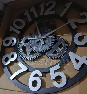 Vintage-Style Wall Clock Features Large, Raised Silver-Colored Arabic