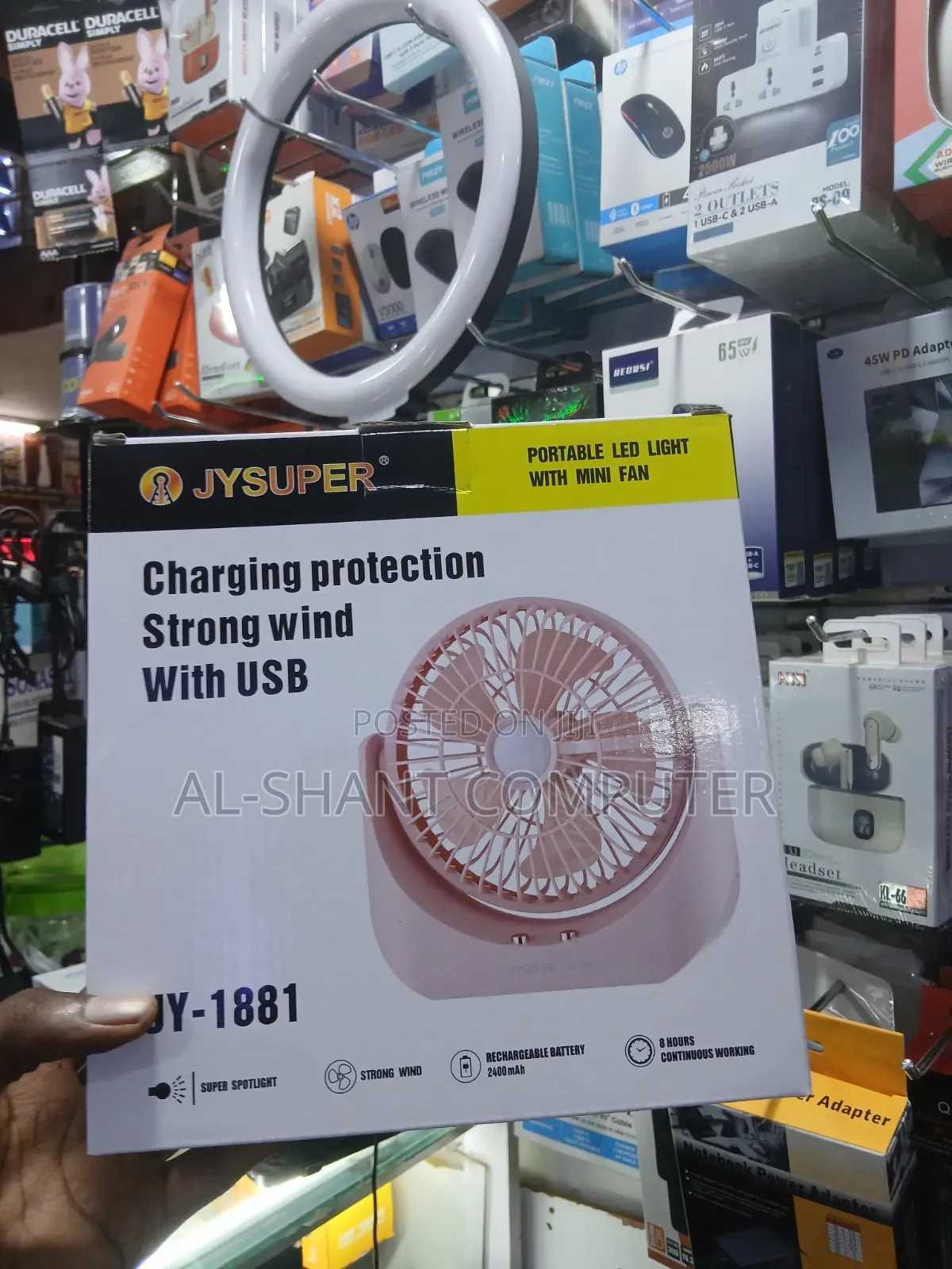 Jysuper Portable/Mini Fan With Led Light/Table Fans