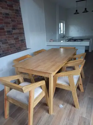 Brown Natural Six Seater Dining