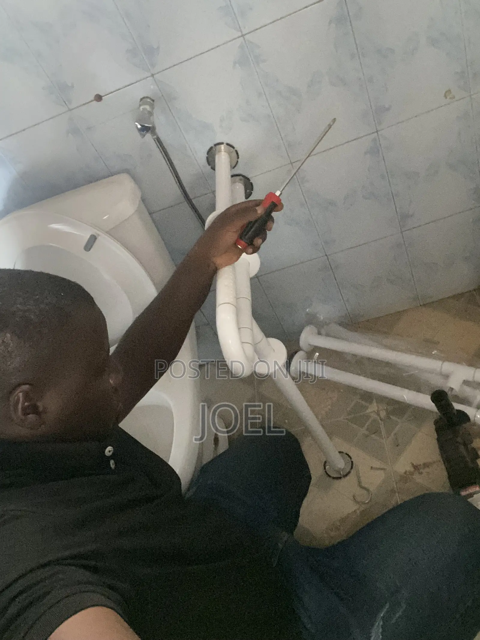 Toilet Safety Handle Installation