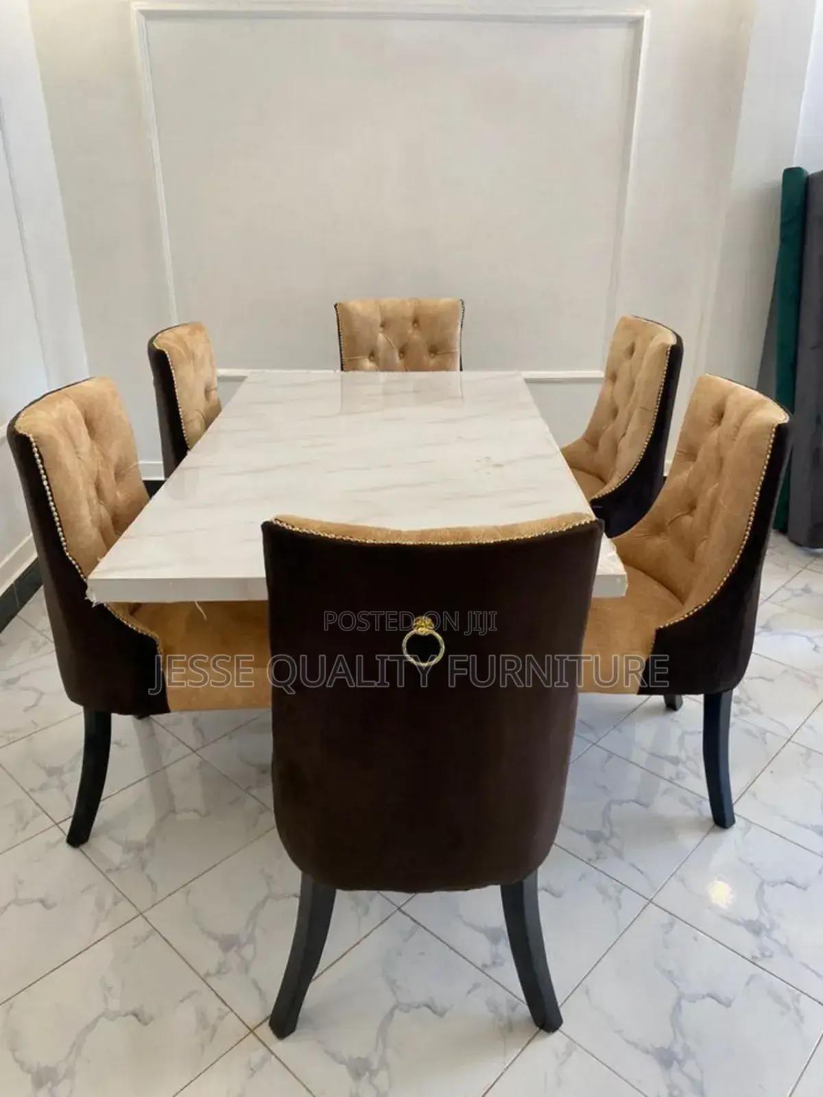 Brown Turfed Six Seater Dining