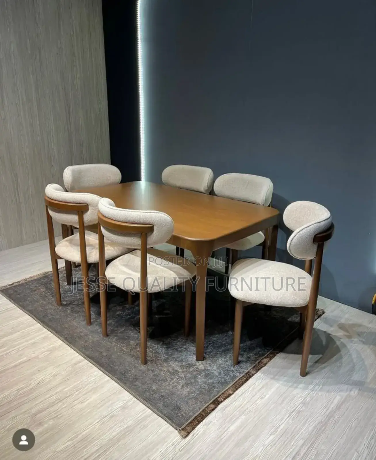 Simple Brown Six Seater Dining