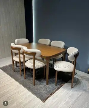 Simple Brown Six Seater Dining