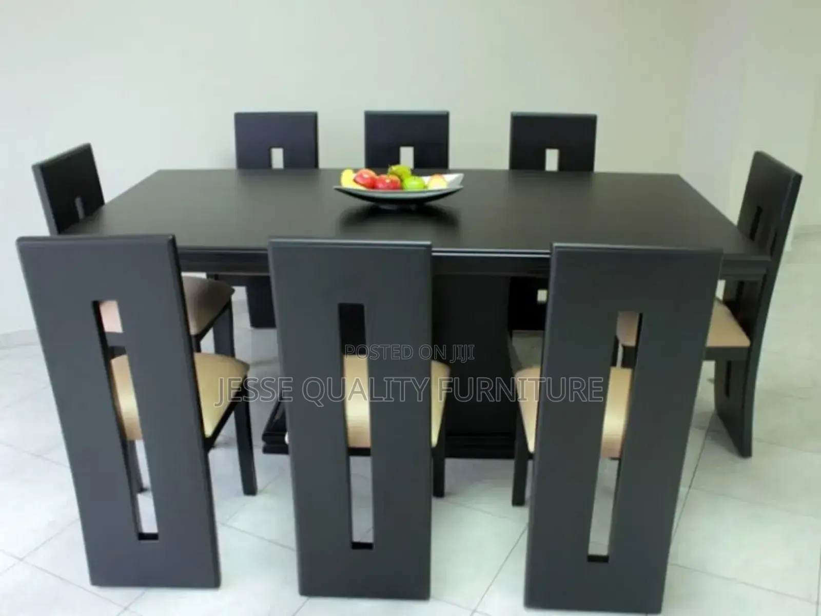 Black Thick Back Dining Set