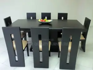 Black Thick Back Dining Set