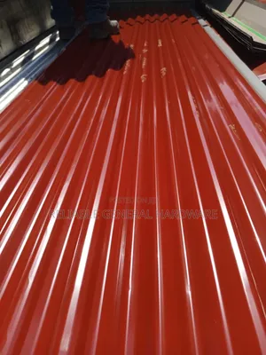 Damage Iron Sheet Ordinary Corrugated G.30 Maroon Small Cut at 4 Edges