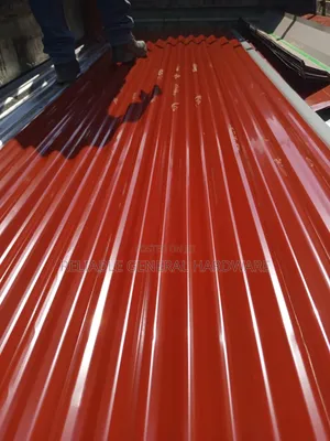 Damage Iron Sheet Ordinary Corrugated G.30 Maroon Small Cut at 4 Edges