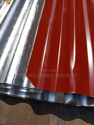 Damage Iron Sheet Ordinary Corrugated G.30 Maroon Small Cut at 4 Edges