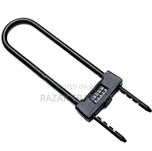 4-Digit Combination Bike Lock, Heavy Duty U-Lock for Bicycles, Motor