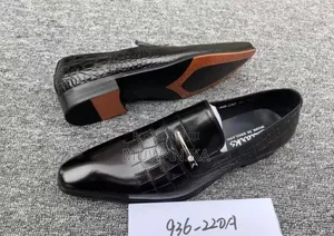 Men's Black Leather Shoe Lace Up