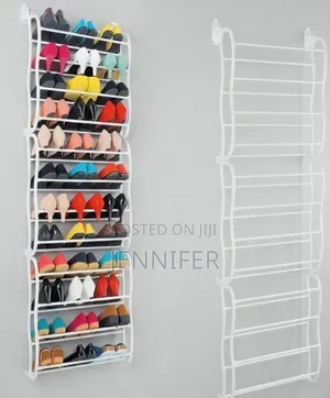 Metal 36-Pair Over-the-Door Shoe Rack