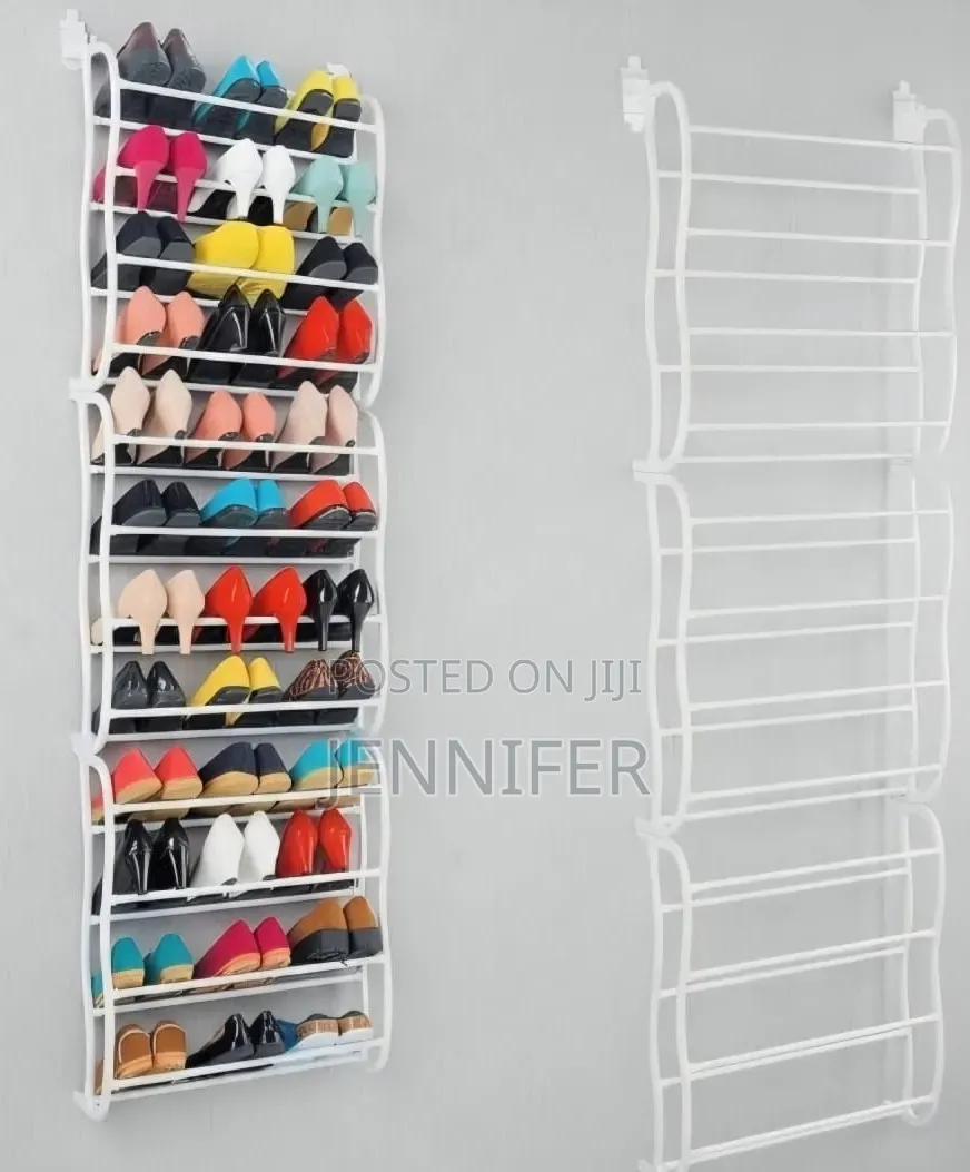 Metal 36-Pair Over-the-Door Shoe Rack